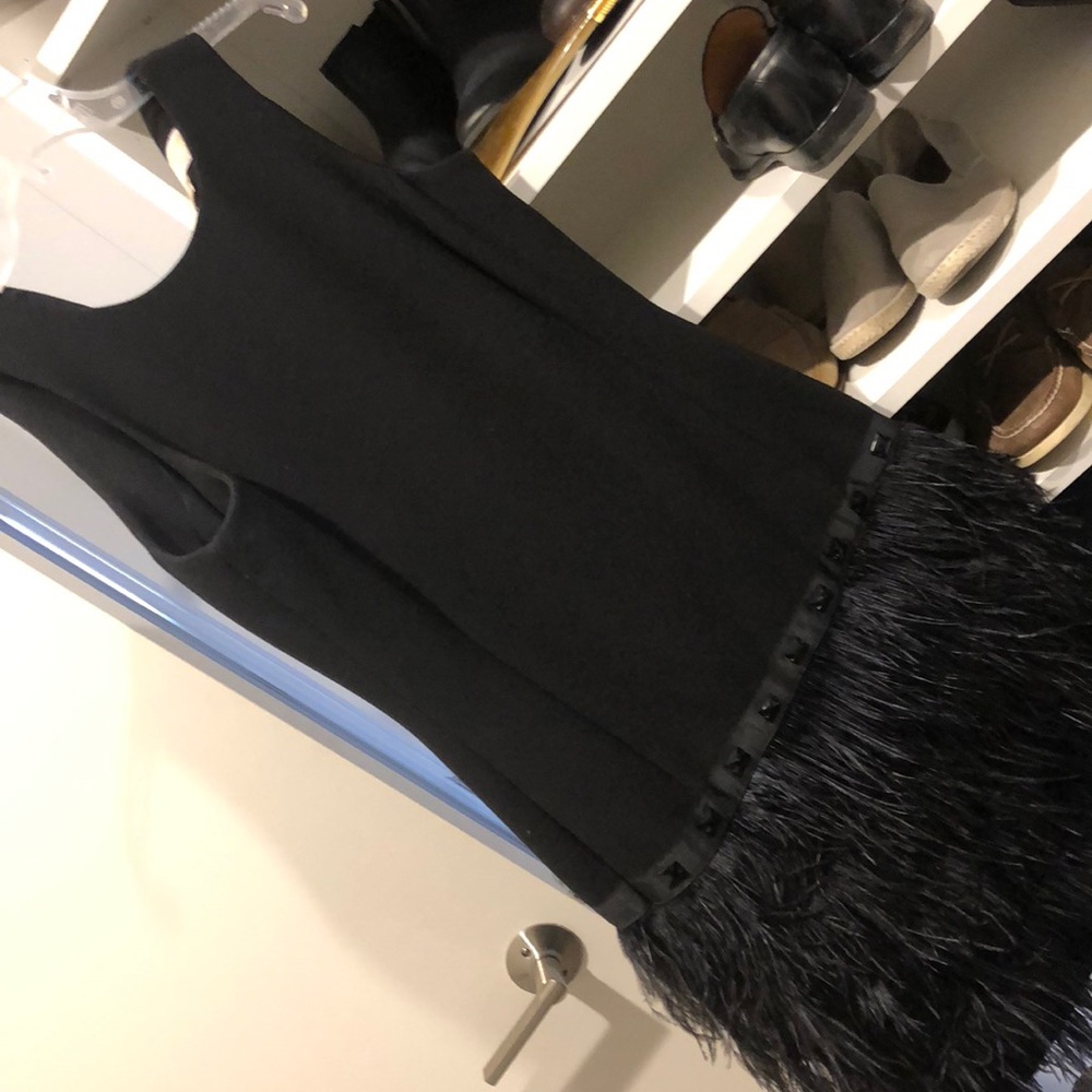 Michael Kors dress with ostrich feather accent